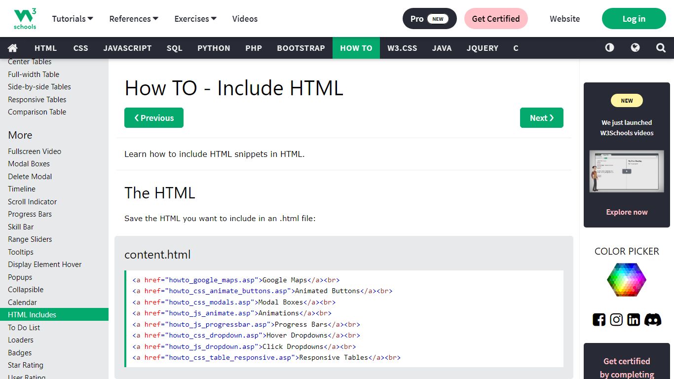 How To Include HTML - W3Schools